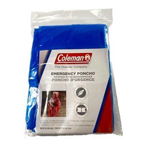 Coleman Emergency Rain Ponocho New Blue